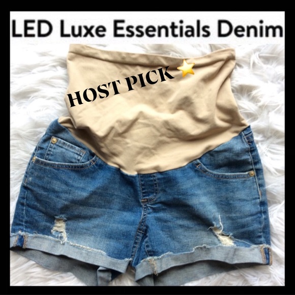 Luxe Essentials Apparel Pants - ⭐️HP⭐️LED Distressed Maternity Shorts